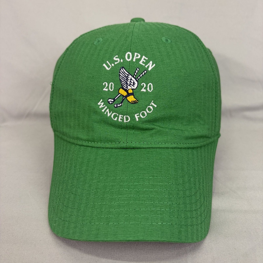 Nike Hat 2020 US Open Winged Foot Golf Mens OSFM Green Adjustable Strapback